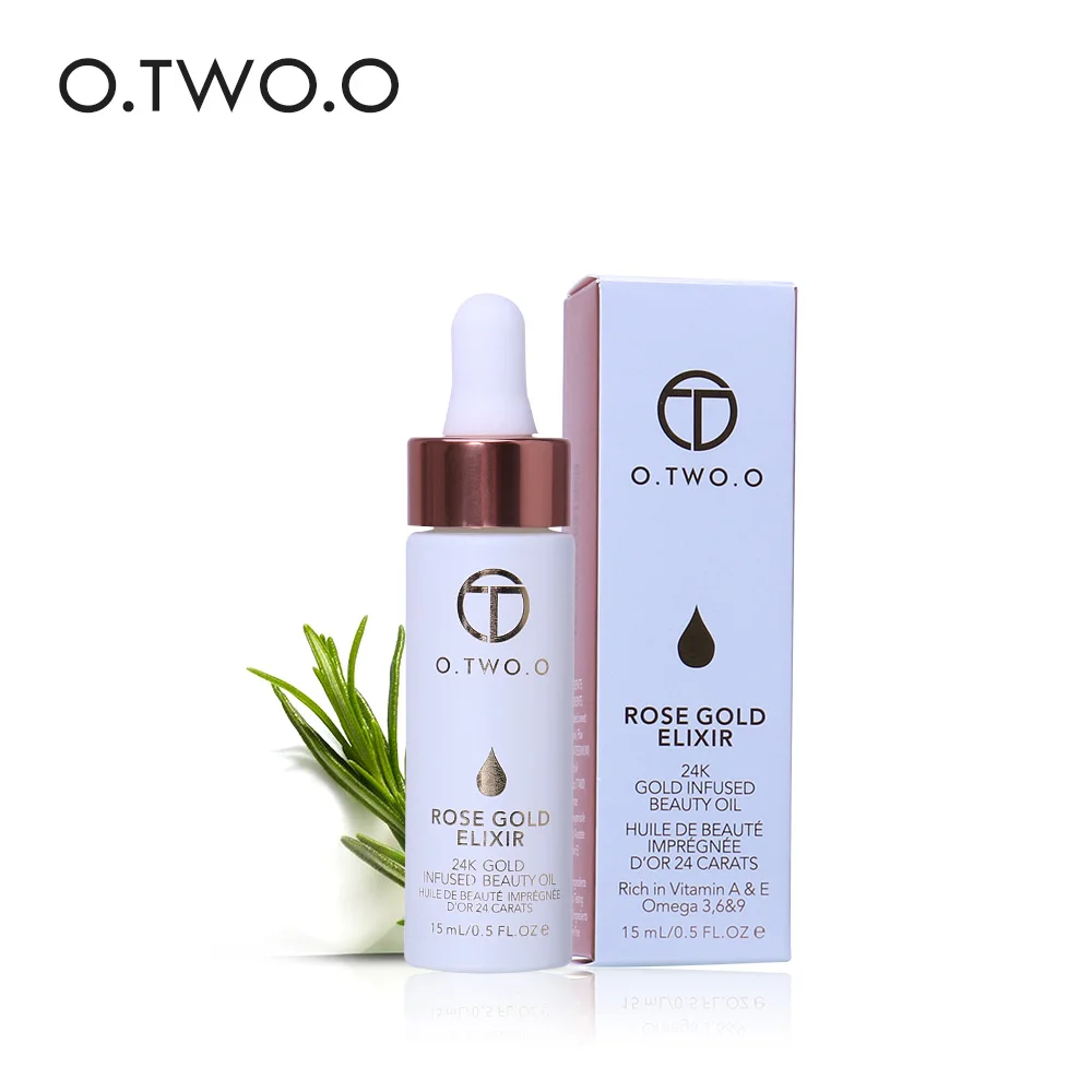 24k Rose Gold Elixir Make Up Oil For Face Essential Oil Before Primer Foundation Moisturizing Oil Anti-aging