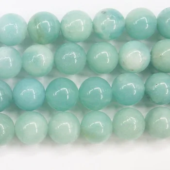 

2017 New Real Amazonite Beads Dark 10mm Round Semiprecious Semi Precious Stone Bead Strand 15''l Jewelry Supply Wholesale