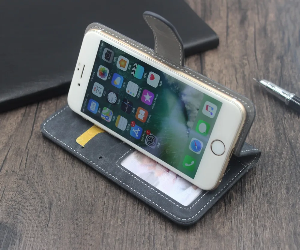 Hot Ulefone Poder Case Bolsa do Telefone de Couro da Aleta Tampa Case para Ulefone Poder com a Frente do Cartão de Slides Slot de Alta Qualidade Estojos dobráveis 15 Hot! Ulefone Poder 6 Caso saco do