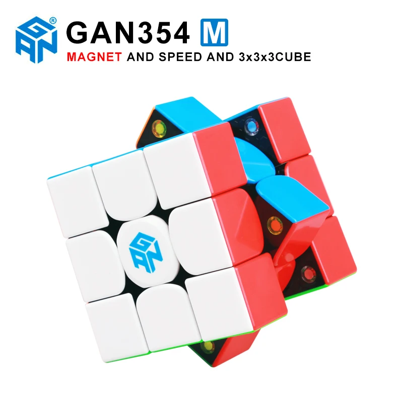 Gan354 M 3x3x3 Магнитный скоростной магический куб без наклеек Gan 354 Профессиональный