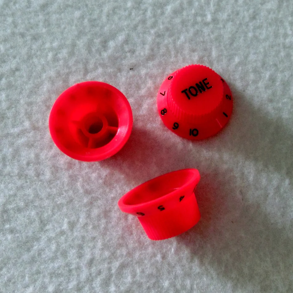 Buy For sale guitar parts 1set red ST guitar knob