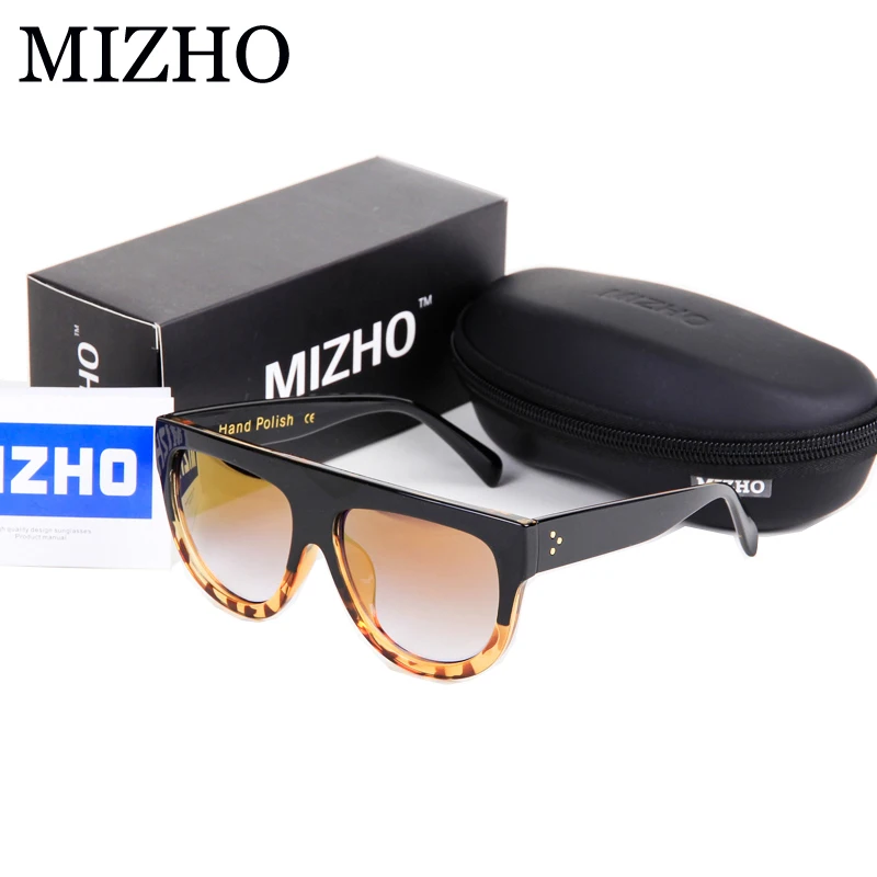 

MIZHO HD Minus Reflection Effects Lens Sunglasses For Women Vintage Brand Designer Gig Frame Semi-Rimless Glasses Men Mirror