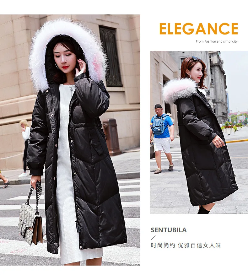 2018 Women Winter Parkas Long Jackets And Coats Adjustable Waist Female Thick Warm Coats Overknee Padded Outwear Jacket AS040 (27)