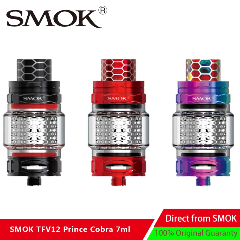 

Vape tank SMOK TFV12 Prince Cobra Edition Tank 7ml V12 Prince Vaporizer Atomizer with Strip Coils Cobra Mesh Clapton Dual Core