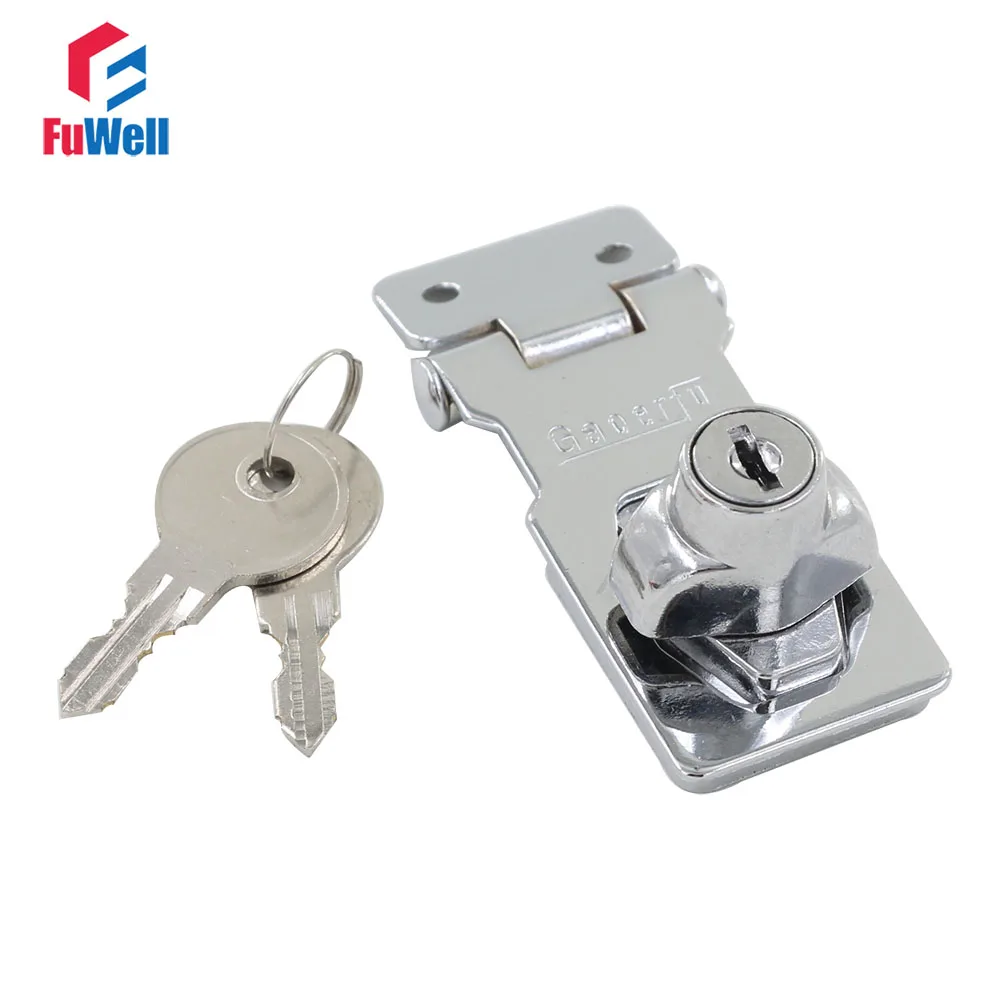 Twist Knob 2 5 Locking Hasps Integrated Lock Chrome Plated