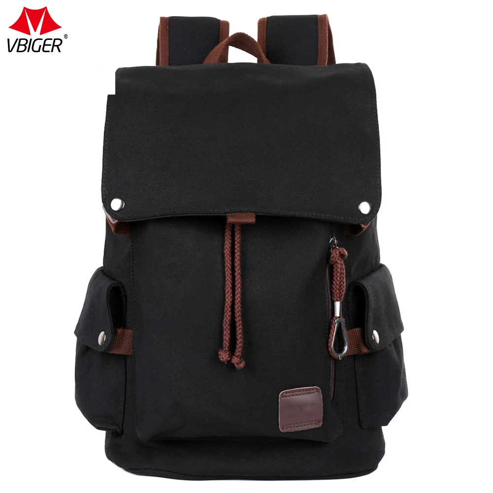 Vbiger Men Canvas Backpack Fashion Travel Rucksack Travel Daypack Large Capacity Laptop ...