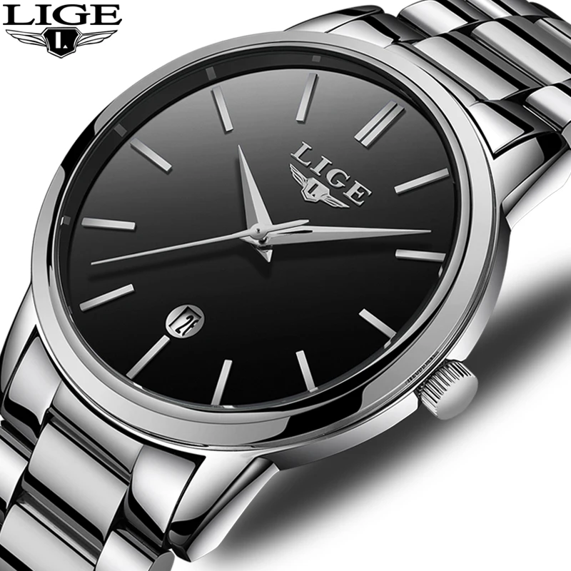 LIGE 2018 New Men Sport Waterproof Watch Men Fashion Stylish simplicity Date Display Quartz Watches Mens Clock Relogio Masculino