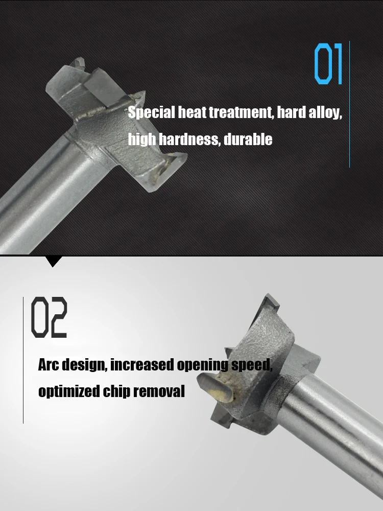 OMY 1 шт. Профессиональный Forstner шнек деревообрабатывающий Сверло по дереву отверстие пилы Серебряный тон резак диаметр Шарнир край инструмент