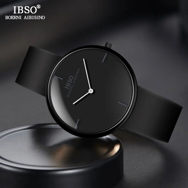 Ибсо Марка Модные часы из силиконовой резины для мужчин выпуклые дизайн для мужчин Спорт Кварцевые часы повседневное наручные Relogio Masculino