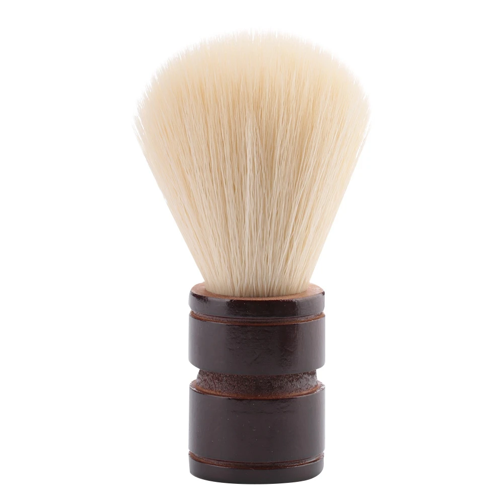 Портативная Мужская щетка для бороды, деревянная ручка, щетка для бритья, для салона, дома, путешествий, для использования, для лица, для чистки бороды, прибор для бритья - Цвет: Wood Nylon