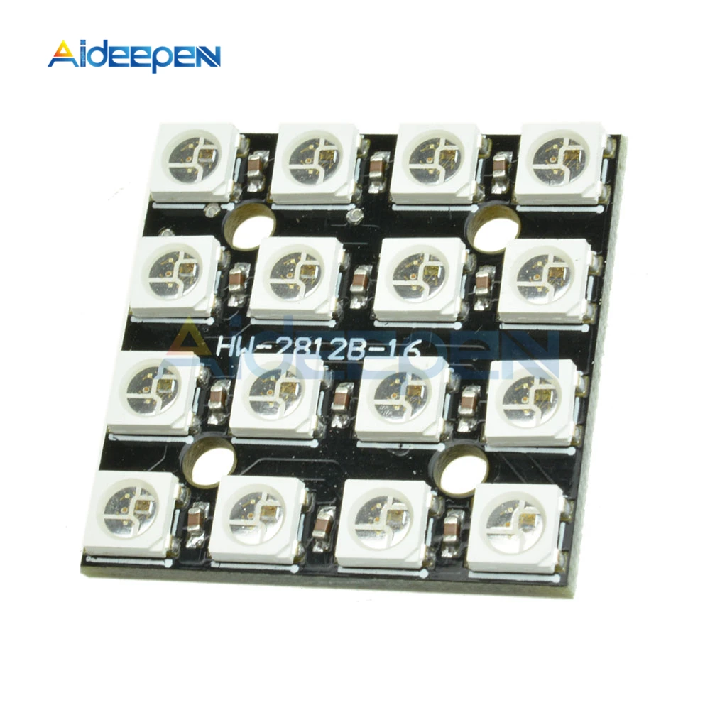 Светодиодные RGB лампы 4*4 16 бит WS2812B 5050 светодиодные фонари со встроенными
