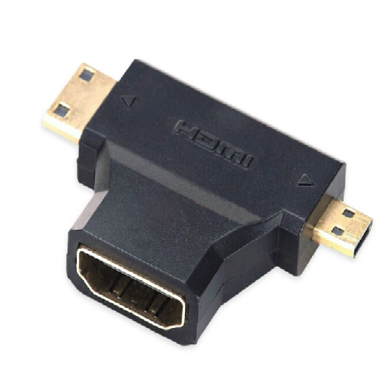 3 в 1 HDMI для Micro/MiniHDMI женский для мужчин и женщин планшет HD адаптер конвертер для мобильного телефона