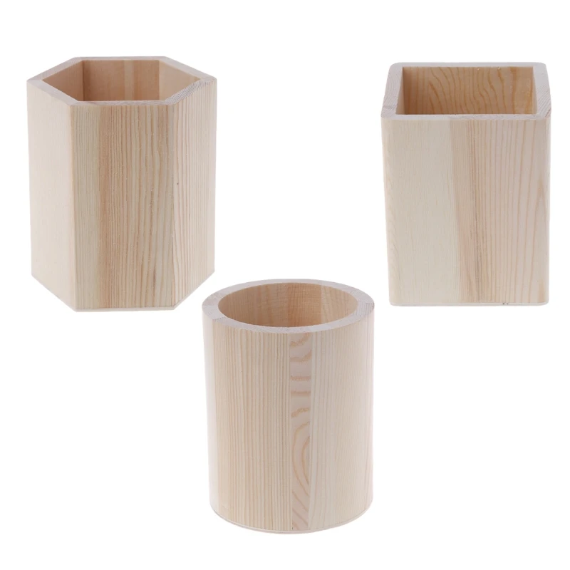 

Desk Organizer Wooden Holder Pencil Pen Box Kids DIY Coloring Case Clay Tools