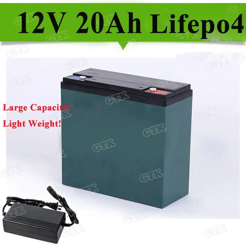Lifepo4 12 v 20Ah аккумуляторная литиевая батарея с BMS для электрического велосипеда тележка для гольфа 12 v 200 w мотор+ 3A зарядное устройство