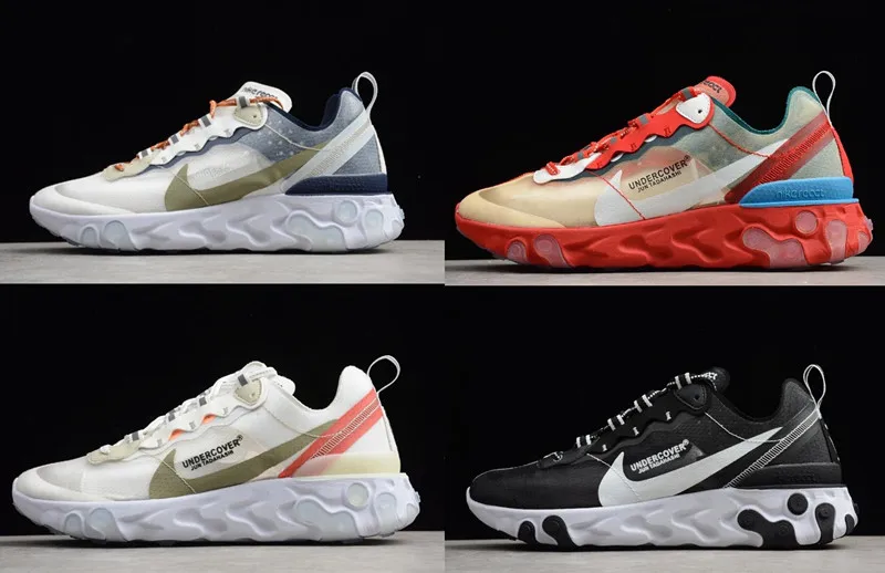 

2018 UNDERCOVER x Upcoming React Element 87 Pack white epic Sneakers brand Men Women Trainer Men Women designer Running Shoes