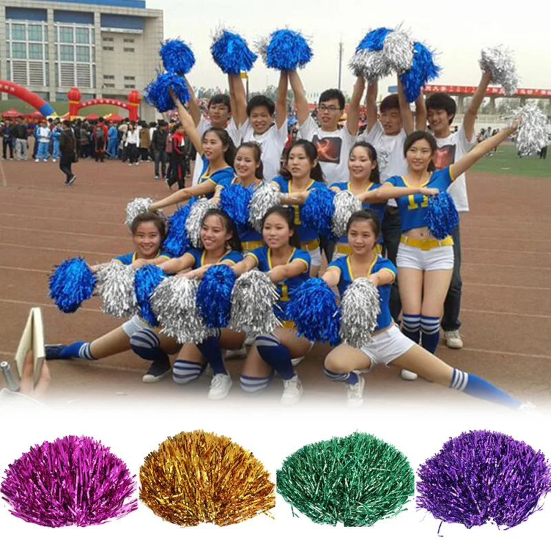 Lovecheer Cheerleading Pompoms Metallisch - 2 Stück Mit Griff