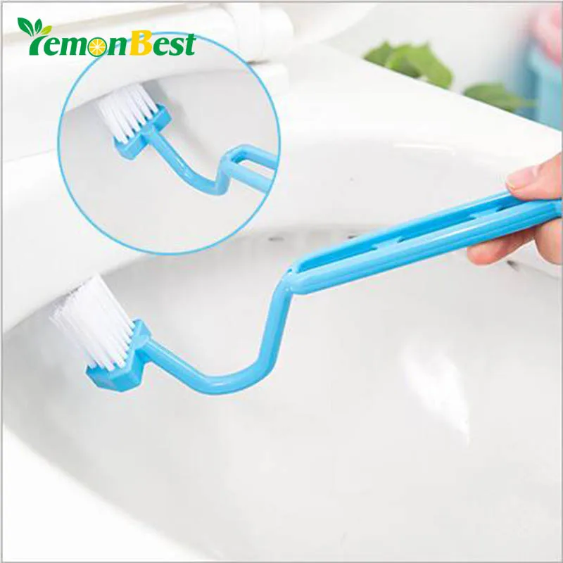 LemonBest Sanitary V type Portable Cleaning Brush Scrubber Handle