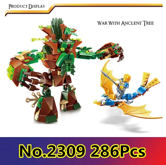 

CX 2309 286Pcs Model building kits Compatible with Lego Knights War Of Ancient Tree 3D Bricks figure toys for childre