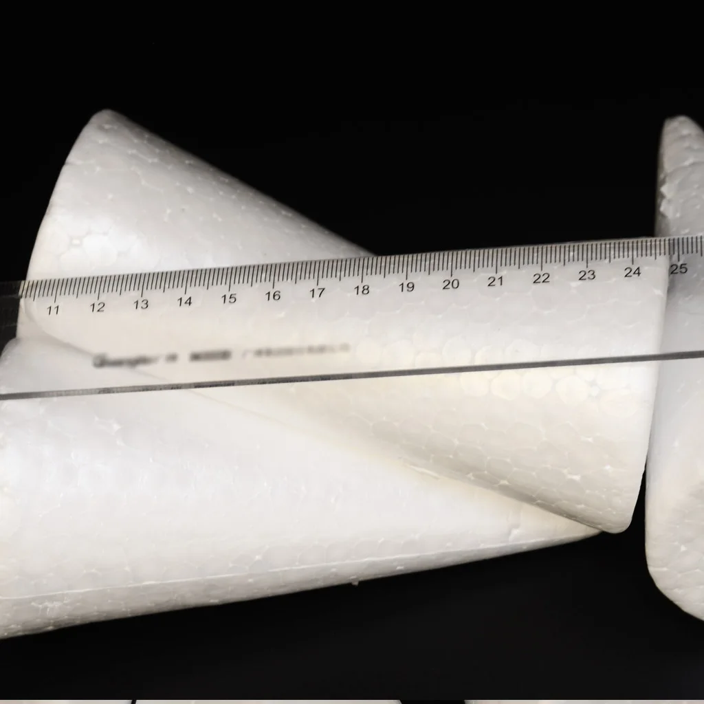 5 Pieces Unfinished Blank DIY Christmas Tree Cone Shape Styrofoam Foam for Modeling Craft DIY 150mm Polystyrene Styrofoam