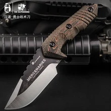 HX OUTDOORS Fixed Blade Knife 58Hrc With K Sheath Hunting Rescue Camping knives Edc Tool Survival Outdoor Tools