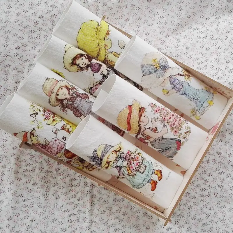 

Garden Girl design diy hand dyed cloth cotton cloth patchwork bedding quiltting princess sewing for bag/purse 15*15cm