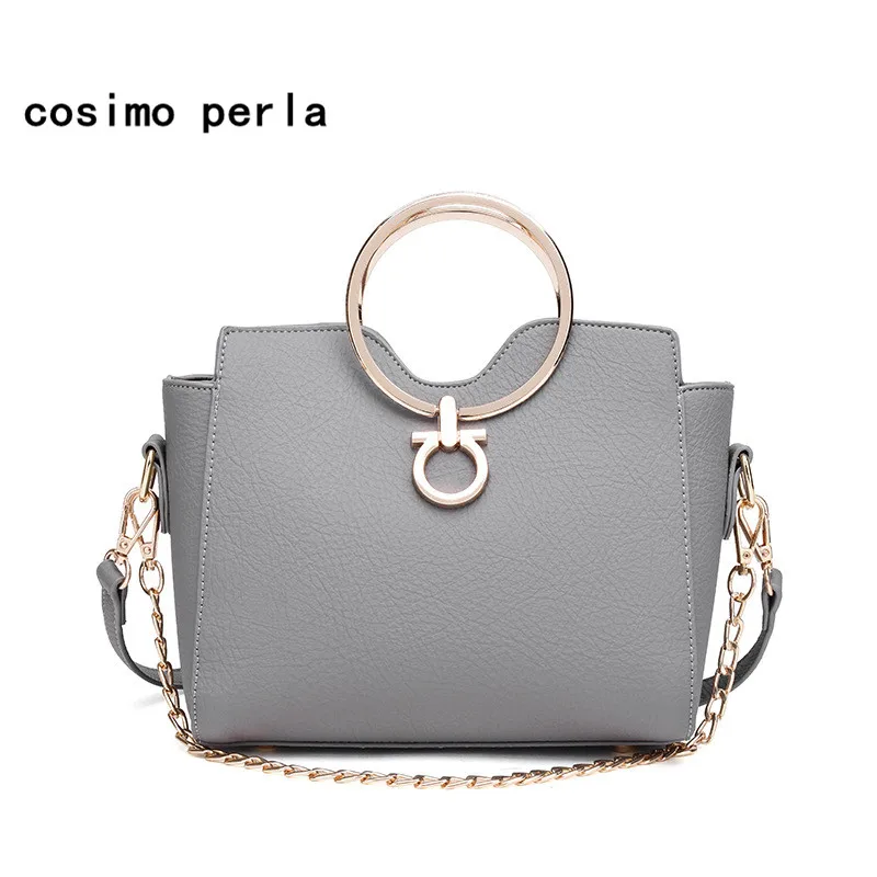 

Small Flap Chains Fashion Designer Women Crossbody Bags PU Leather Shoulder Bag Korean Ladies Round Metal Handle Handbags 2019