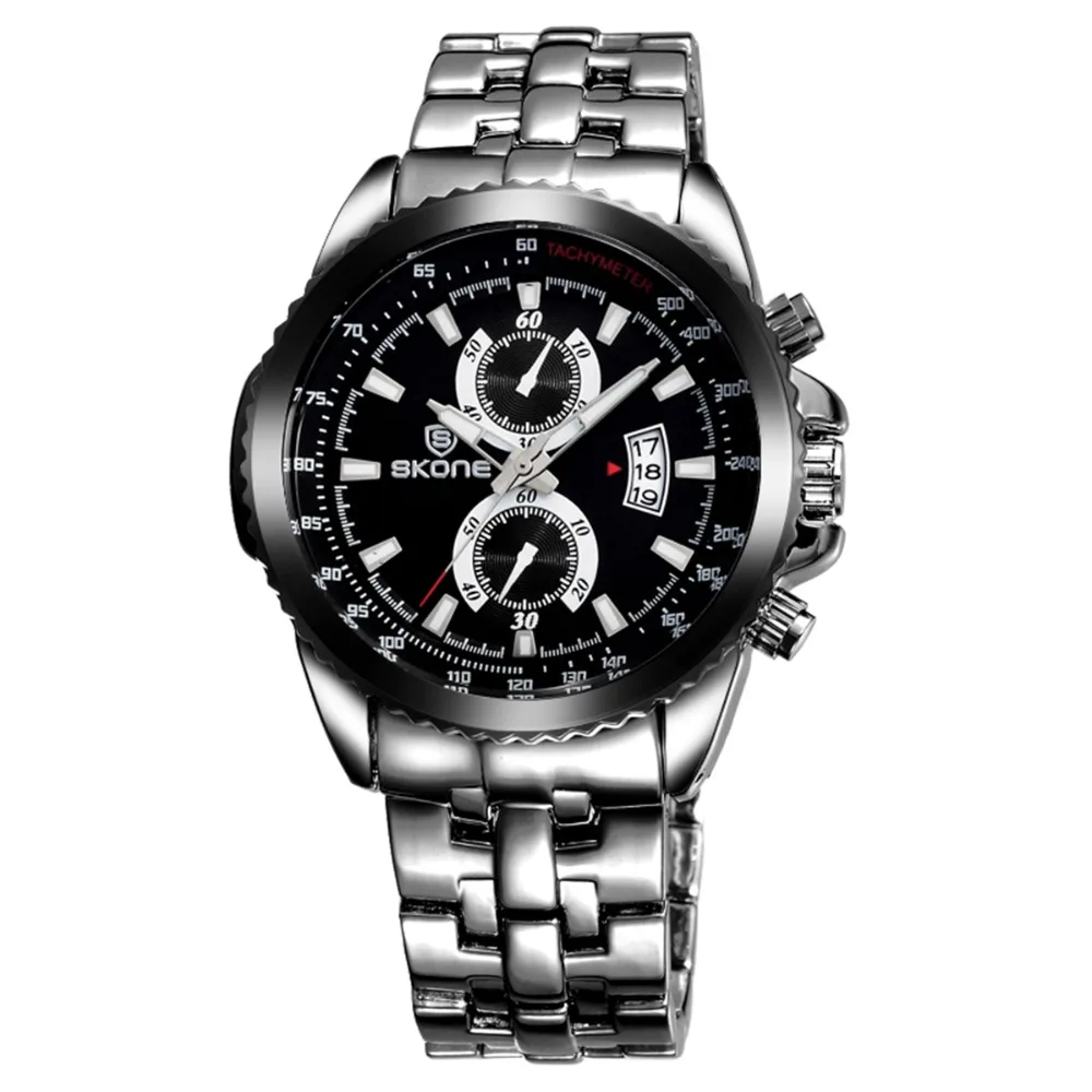 SKONE марка стимпанк мужские кварцевые часы военная бизнес relogio masculino montre homme Horloges