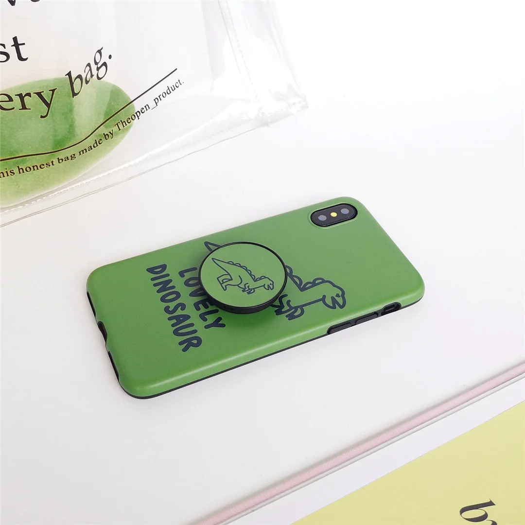 Glam Mobile Shell Летний зеленый милый мультяшный динозавр чехол для iPhone X XS MAX XR 6 S 7 8 Plus