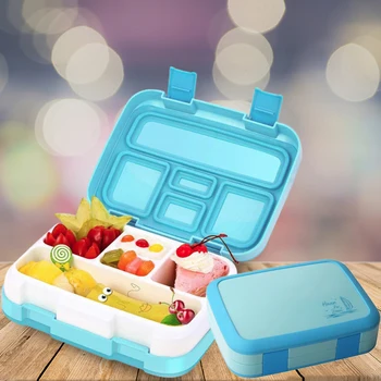 

Microwave Lunch Box Compartment Leakproof Dinnerware Food Storage Container Children Kids School Office Portable Bento Box J13