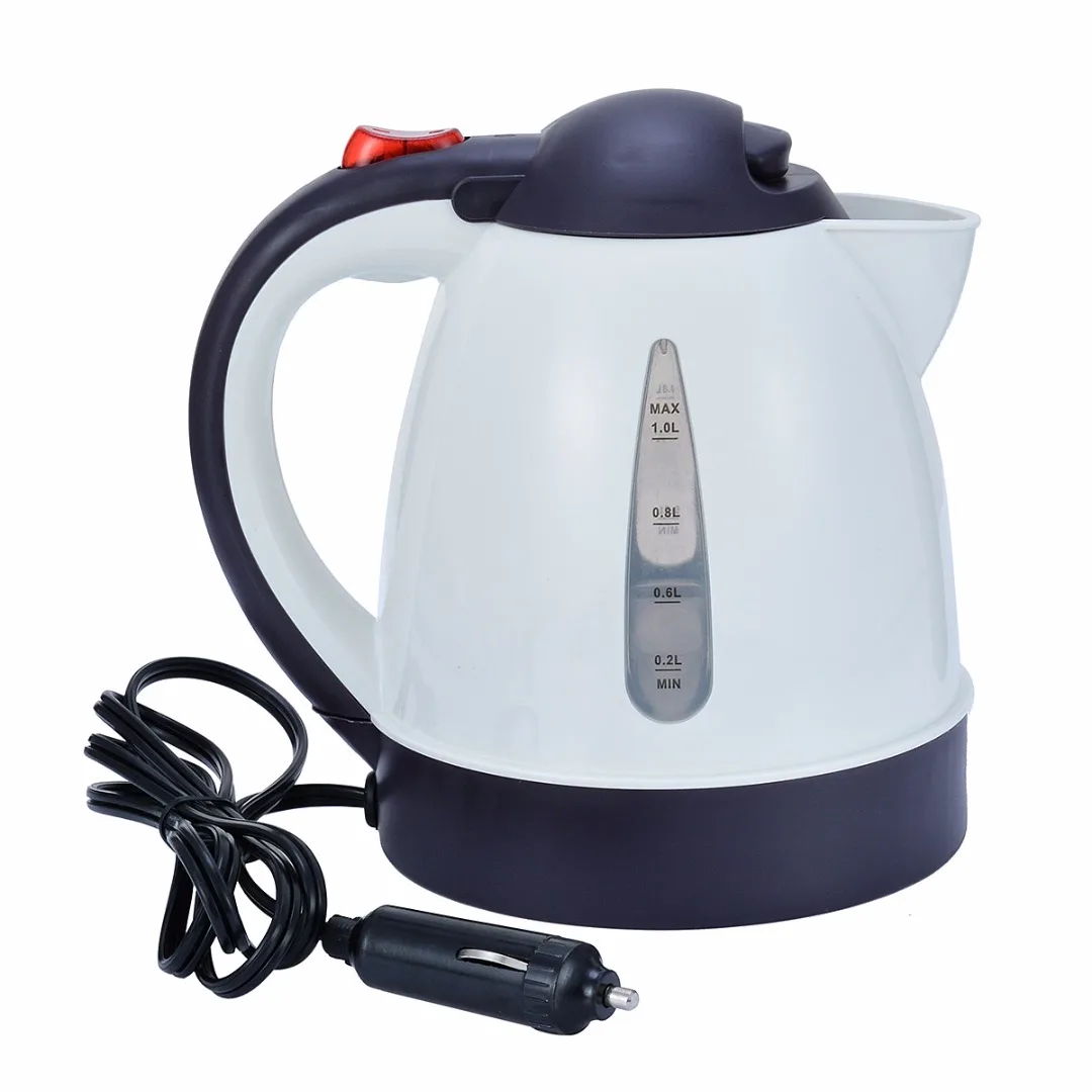 High-Grade1000ml Car Portable Water Heater Travel Mains Kettle Auto 12V for Tea Coffee Water Electric Heater Travel Kettle Kit