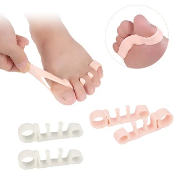 1Pair Adjuster Bone Foot Care Hallux Valgus Bow Leg Pedicure Orthopedic Bunion Corrector Toe Separator Thumb Feet Straightener