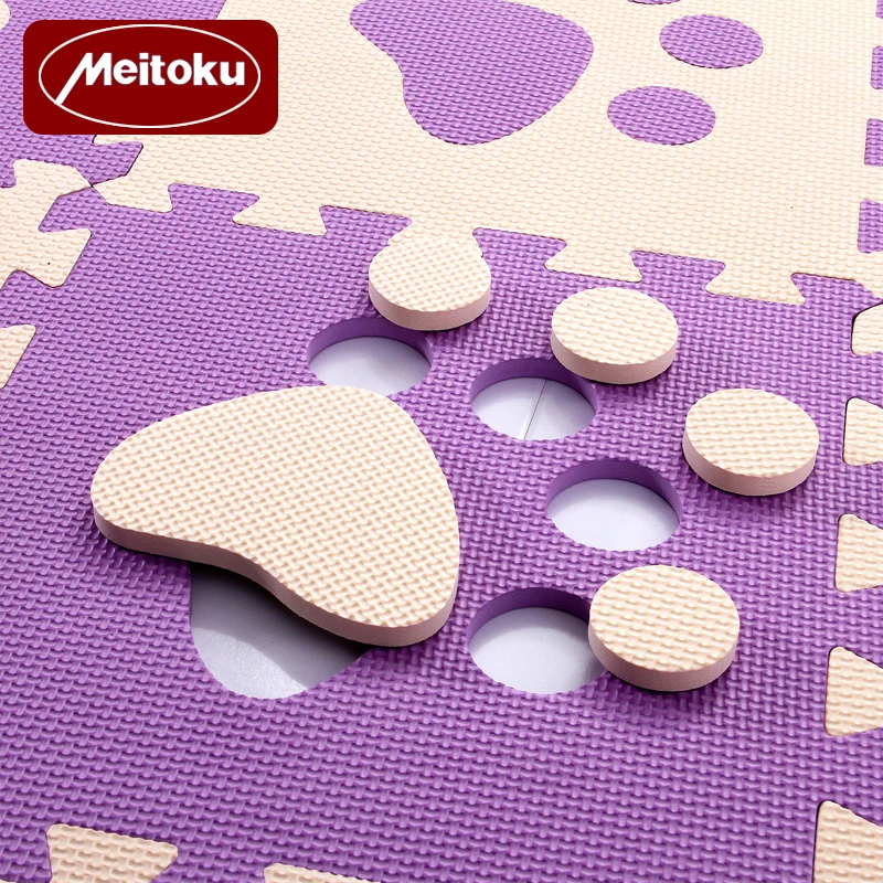 Игровой коврик пазл Meitoku из пены ЭВА 10 шт./компл. черепица и для ползания