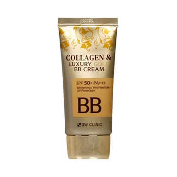 

3W CLINIC Collagen & Luxury Gold BB Cream (SPF50+/PA+++) 50ml Natural Perfect Coverage Cream Facial Care Foundation Concealer