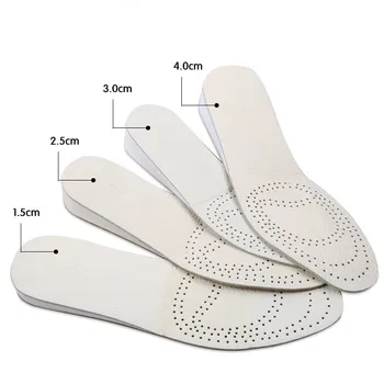 

Double Cowskin Increased Whole Insoles Invisible Increase Height 1.5- 4 cm Add Taller Lift Women/Men Shoes Pad Insert