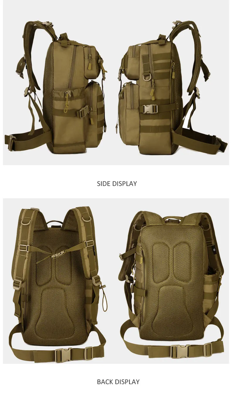 30L мужской тактический рюкзак Водонепроницаемый армейский наплечный военный рюкзак для охоты кемпинга многоцелевой Molle для пеших прогулок и путешествий XA39D
