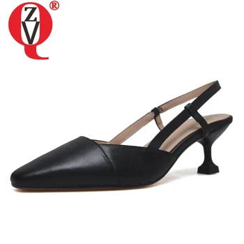

ZVQ shoes women spring newest fashion shallow square toe high quality women pumps outside high thin heels slip-on ladies shoes