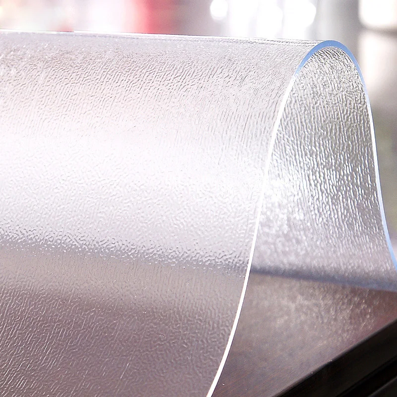 Quality PVC Waterproof Tablecloth Transparent Frosted Kitchen Table Cover Oil Cloth Soft Glass Tablecloth Tea Table Mat 1.0 mm