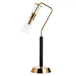 70 см (27 ") Высокая Лондон Дизайн банкира настольная лампа/позолоченный Золотой Металл лампа/трубки стекло тенты
