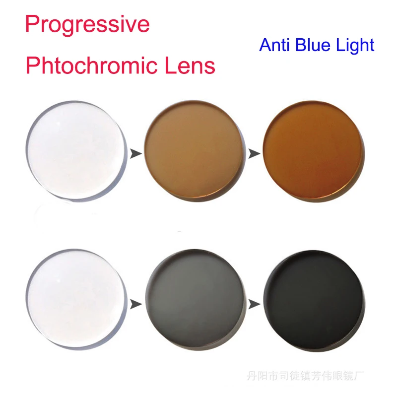 

1.56 index Anti-Scractch Anti-scratch Aspheric Progressive Photochromic Prescription Lens CR-39 Myopia Lens Glasses Lens