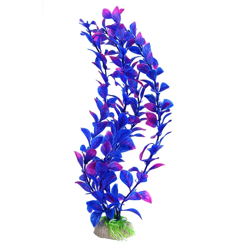 25 см аквариумный пейзаж аквариумный декор зеленый/Фиолетовый Искусственный пластик водная трава сорняки растение орнамент