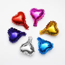 Шт. 5 дюймов 50 шт. воздушные шары фольгированные воздушные шары Свадьба День святого Валентина украшения Helium Heart-shaped пятиконечная звезда