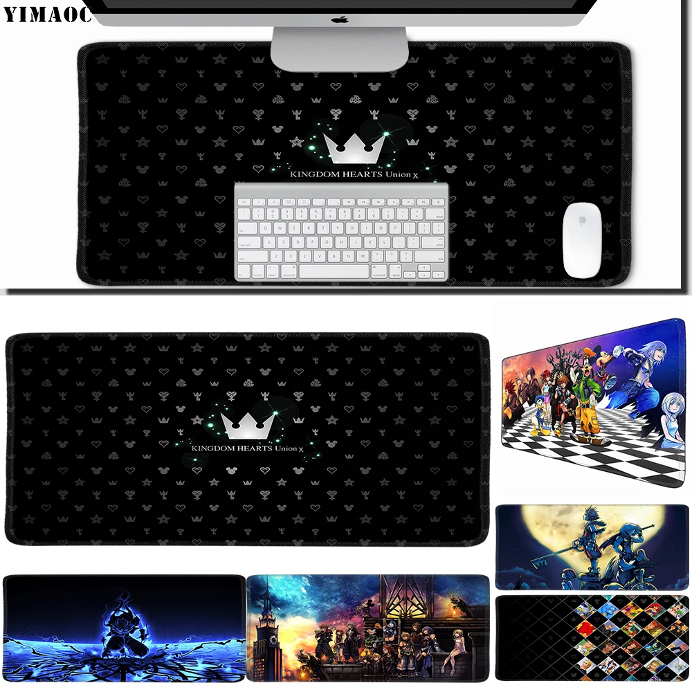 

YIMAOC 30*60 cm Large Mouse Pad Gamer Mousepad Rubber Gaming Desk Mat with Locking Edge Kingdom Hearts