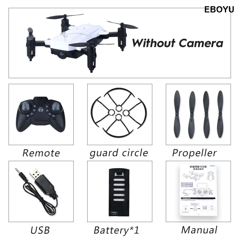 EBOYU LF602 2,4 ГГц мини-Дрон МП/Мп Wi-Fi FPV RC Дрон удерживающий высоту Безголовый режим один ключ возврат RC Квадрокоптер RTF - Цвет: Standard White