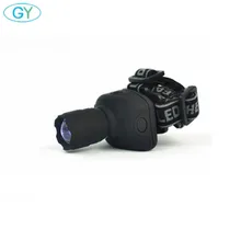 Черный 3 Вт Светодиодный светильник с сильной головкой с высокой и низкой вспышкой/телескопический зум светодиодный налобный фонарь для рыбалки и ночного бега, походный светильник