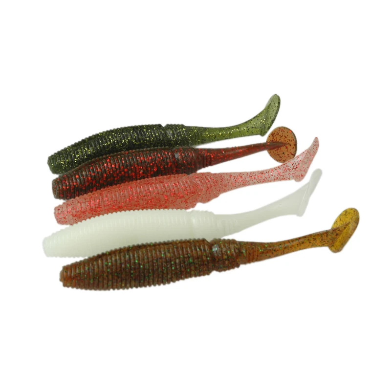 New 6pcs Soft Bait Fishing Lure with Salt 10cm/8g Saltwater Shad Lure