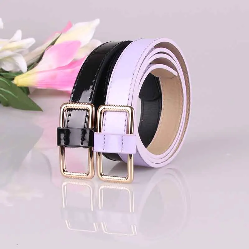 

Candy color decorative flat Japanese buckle women's belt ladies wild fashion wide belt
