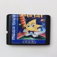 Ristar 16 бит sega MD игровая карта для sega Mega Drive для Genesis