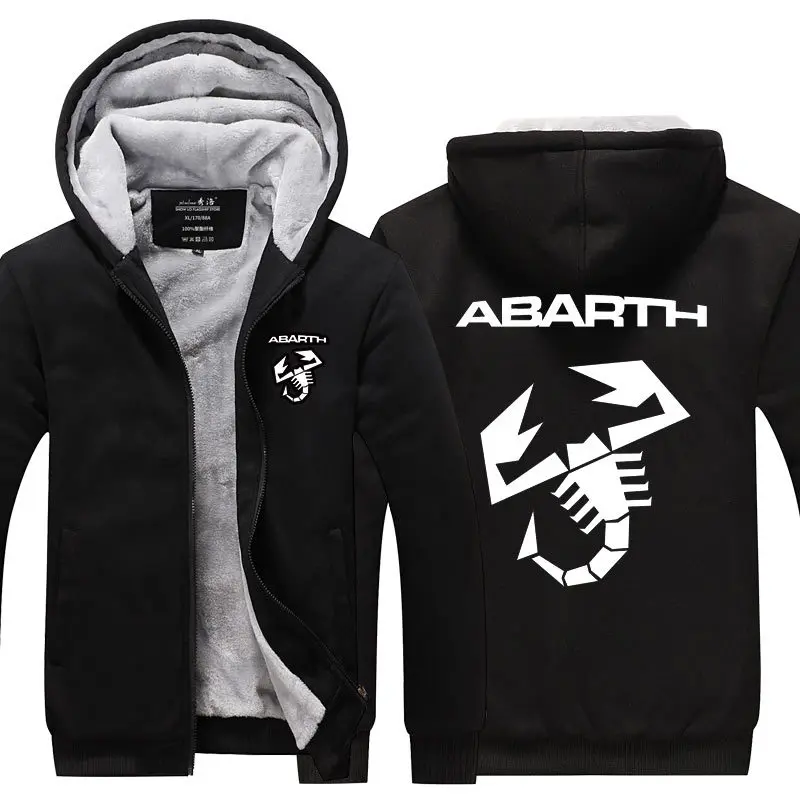 Новая модель Мужская куртка с логотипом автомобиля Abarth пальто Зимняя Повседневная на молнии утепленная толстовка модная одежда - Цвет: 1