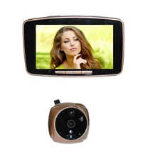 2017 New electronic peephole viewer 5.0inch Touchable LCD IR Night vision Motion Sensor SIM call MMS Alarm video call peephole