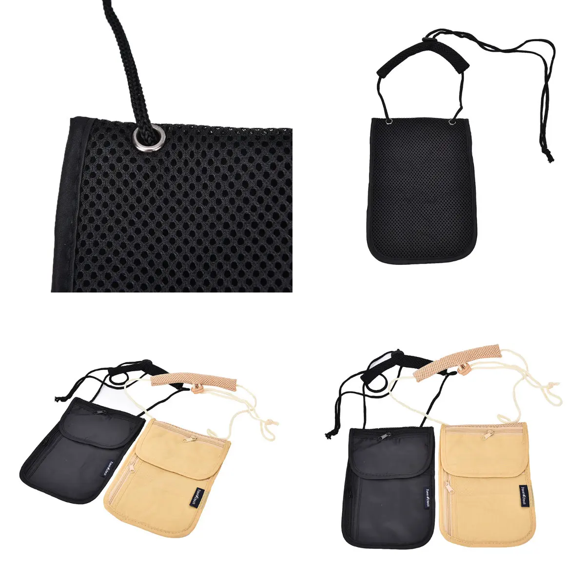 Women Travel Storage Bag Unisex Money Purse Neck Purse Wallet Money